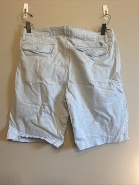 U.s. Polo Assn. Men’s Blue Flat Front Chino Shorts Size W34 Active Stretch